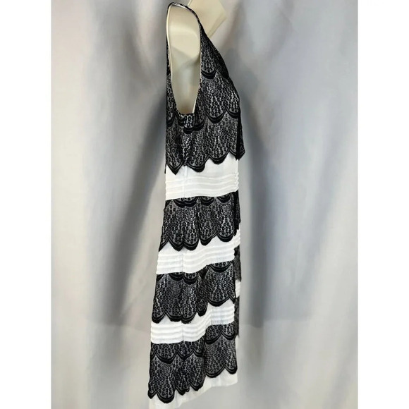 BCBGMaxAzria White Black Lorenna Lace Dress $268 - Picture 10 of 13